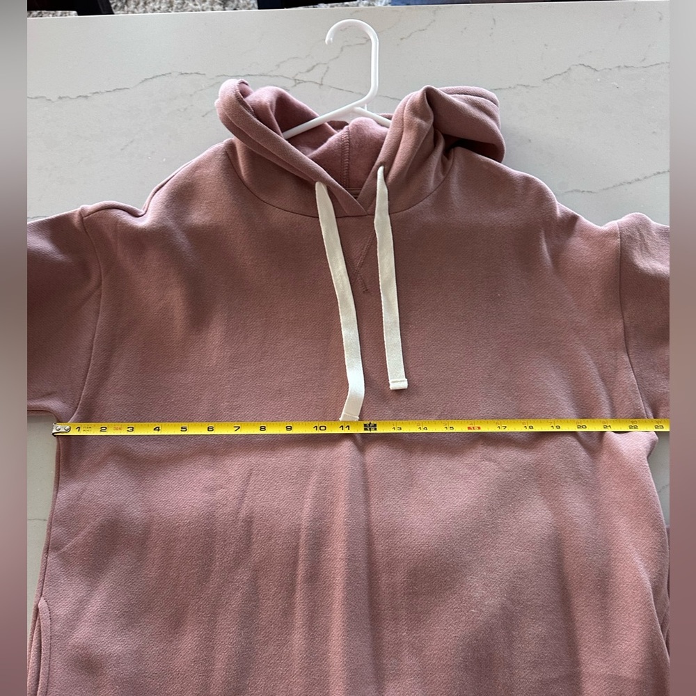 Madewell Maxi Dress MWL Betterterry Hoodie Sweatshirt Normcore Faded Mauve LG - Picture 12 of 15